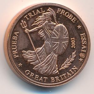 Great Britain., 1 euro cent, 2002–2003
