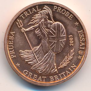 Great Britain., 2 euro cent, 2003
