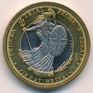 Great Britain., 1 euro, 2002–2003