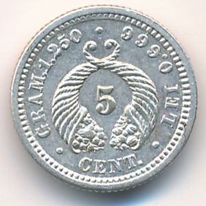 Colombia, 5 centavos, 1902