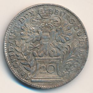 Austria, 20 kreuzer, 1754–1766