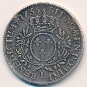 France, 1 ecu, 1726–1741