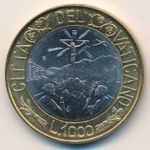 Vatican City, 1000 lire, 1999
