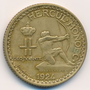 Monaco, 2 francs, 1924