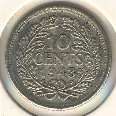 Curacao, 10 cents, 1941–1943