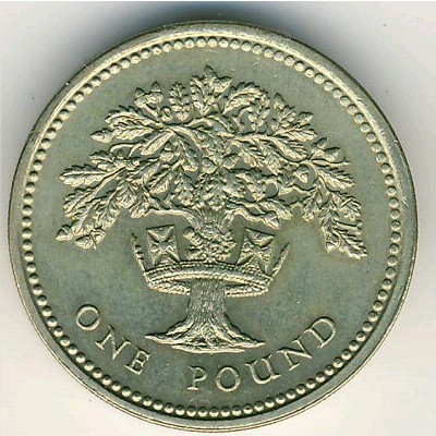 Великобритания, 1 фунт (1987–1992 г.)