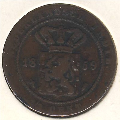 Netherlands East Indies, 1/2 cent, 1855–1860