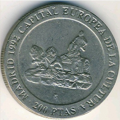Spain, 200 pesetas, 1991