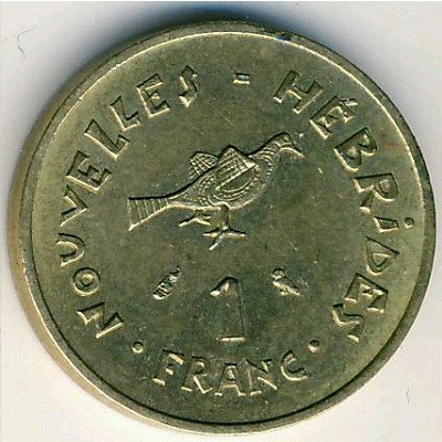 New Hebrides, 1 franc, 1970