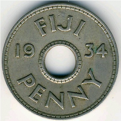 Fiji, 1 penny, 1934–1936