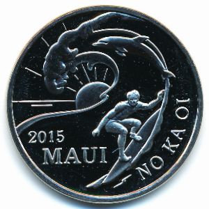 Гавайские острова., 2 доллара (2015 г.)