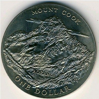 New Zealand, 1 dollar, 1970