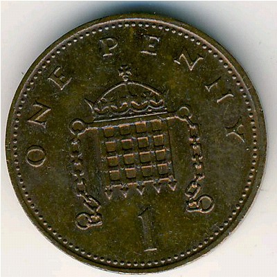 Great Britain, 1 penny, 1982–1984