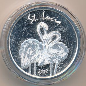 Saint Lucia, 2 dollars, 2018