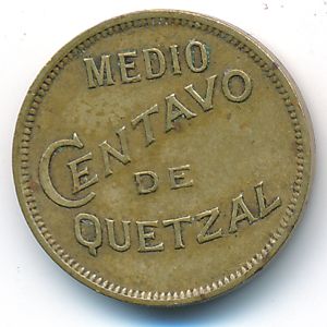 Guatemala, 1/2 centavo, 1932