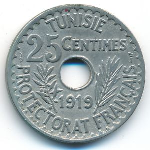 Тунис, 25 сентим (1918–1920 г.)