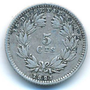 Nicaragua, 5 centavos, 1880