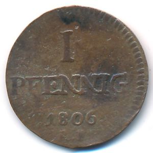 Hesse-Darmstadt, 1 pfennig, 1797–1806