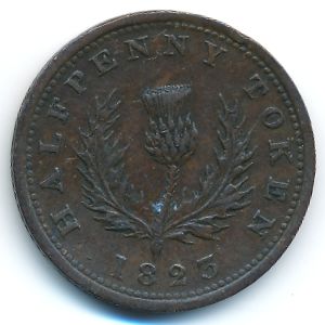 Nova Scotia, 1/2 penny, 1823