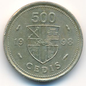 Ghana, 500 cedis, 1996–1998