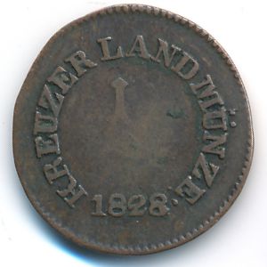 Saxe-Meiningen, 1/4 kreuzer, 1828