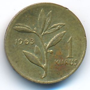 Turkey, 1 kurus, 1961–1963
