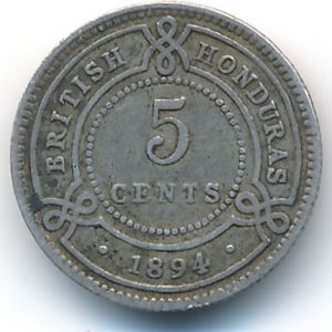 British Honduras, 5 cents, 1894