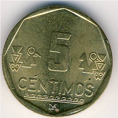 Peru, 5 centimos, 2001–2007
