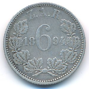 South Africa, 6 pence, 1892–1897
