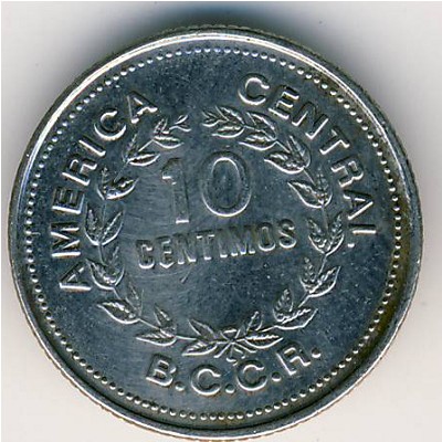 Коста-Рика, 10 сентимо (1969–1976 г.)