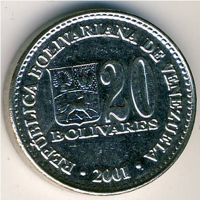 Венесуэла, 20 боливар (2000–2002 г.)
