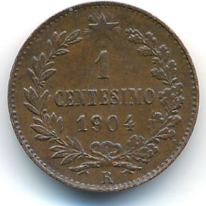 Италия, 1 чентезимо (1902–1908 г.)