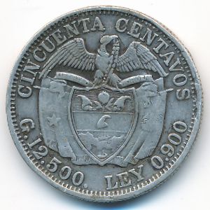 Колумбия, 50 сентаво (1914–1933 г.)