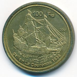 Bassas da india., 100 francs, 2012