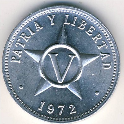 Cuba, 5 centavos, 1963–1972