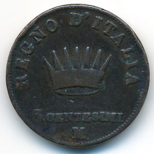 Italy, 3 centesimi, 1807–1813