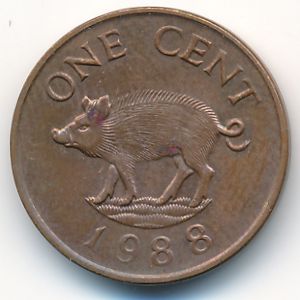 Бермудские острова, 1 цент (1988 г.)