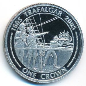 Gibraltar, 1 crown, 2005