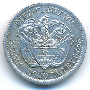 Colombia, 10 centavos, 1897