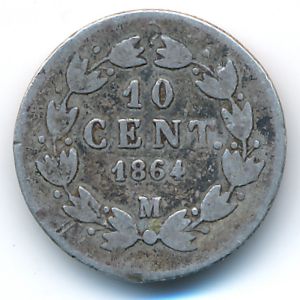 Mexico, 10 centavos, 1864–1866
