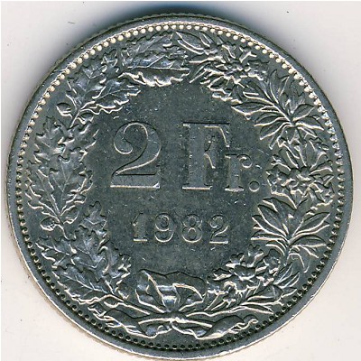 Швейцария, 2 франка (1982 г.)