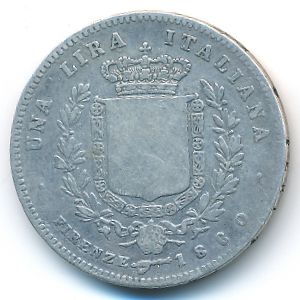 United Provinces of Central Italy, 1 lira, 1859–1860