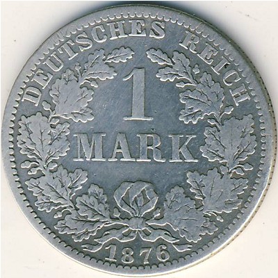 Germany, 1 mark, 1873–1887