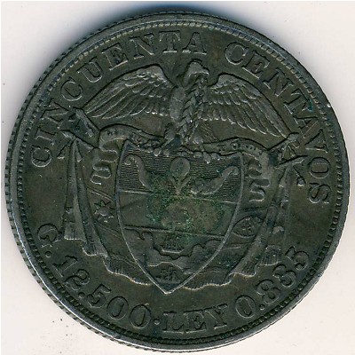 Colombia, 50 centavos, 1902