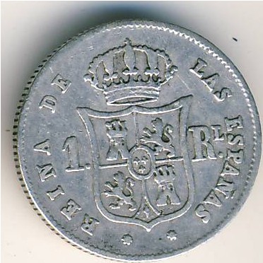 Испания, 1 реал (1857–1864 г.)