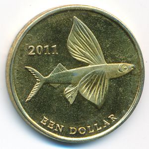 Sint Eustatius., 1 dollar, 2011