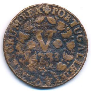 Portugal, 5 reis, 1737–1746