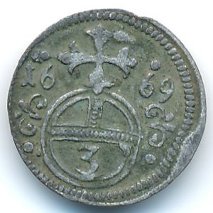 Silesia, 3 pfennig, 1661–1704