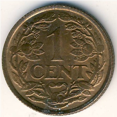 Curacao, 1 cent, 1944–1947