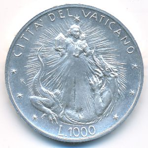 Vatican City, 1000 lire, 1995
